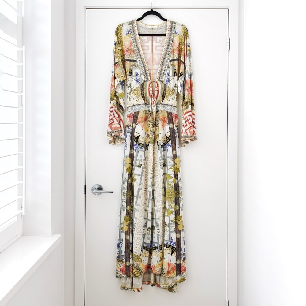 NWOT Camilla Round Echoes of Erhu Maxi Dress S M
